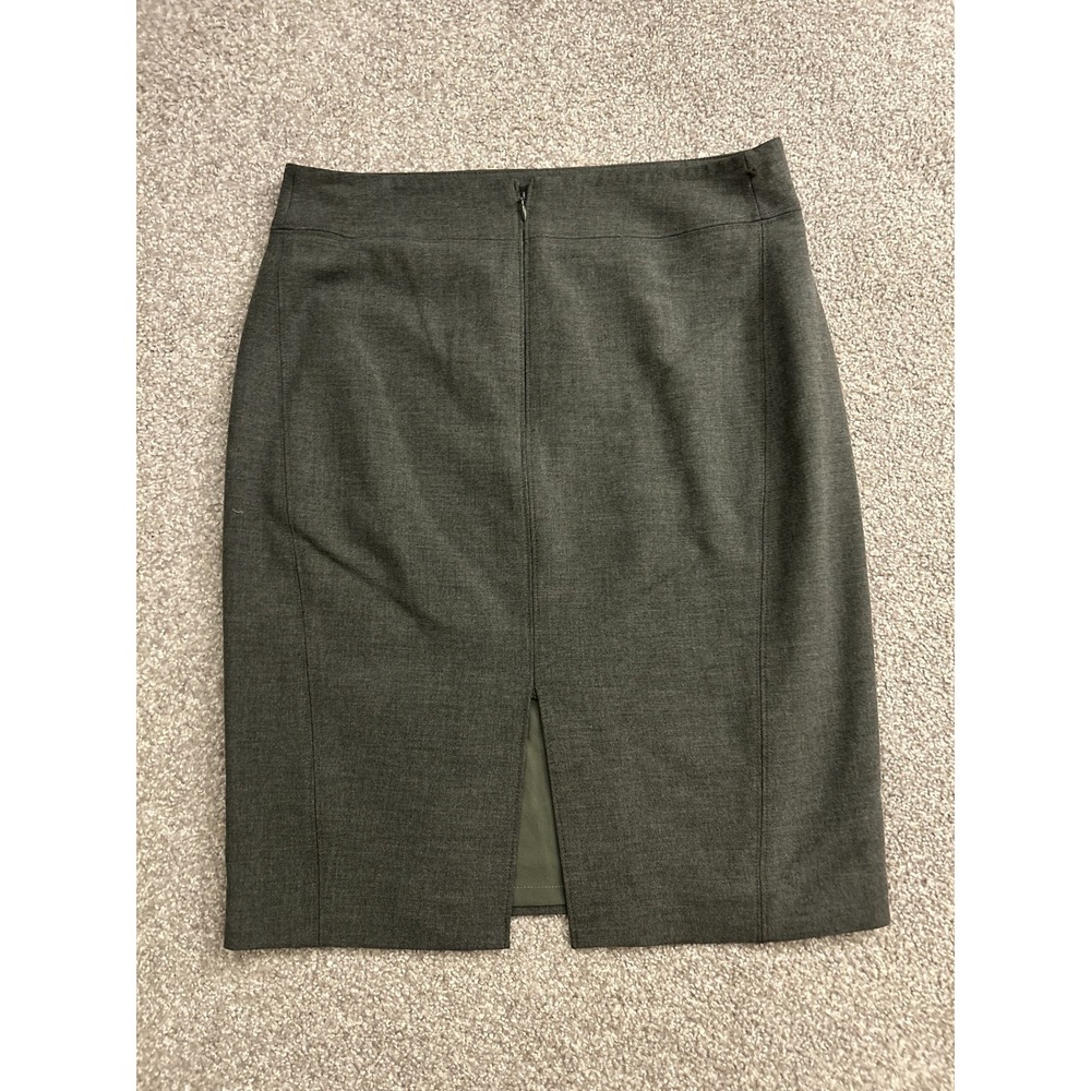 LOFT Pencil Skirt Womens 6 Gray Excellent Back Vent Lined Professional Career - Picture 3 of 7